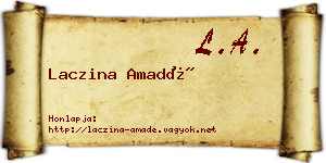 Laczina Amadé névjegykártya