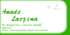 amade laczina business card